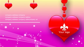 秘书名片设计psd素材下载